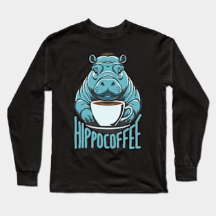 Hippo Coffee Long Sleeve T-Shirt